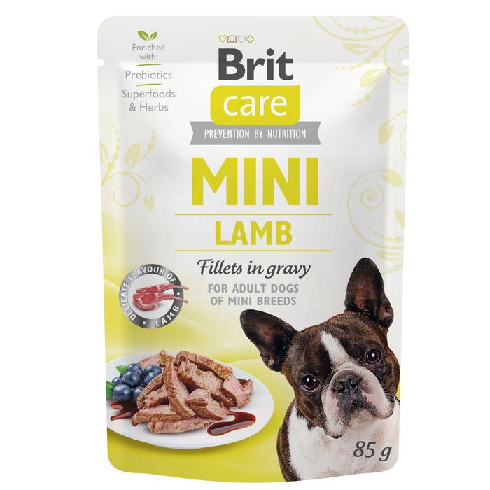 Вологий корм для собак Brit Care Mini pouch 85 g філе в соусі (ягня) - masterzoo.ua