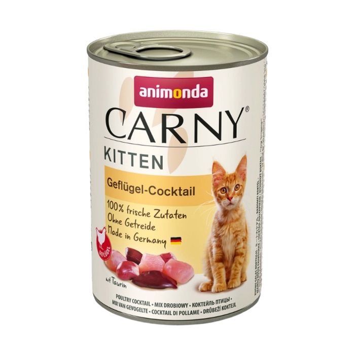 Вологий корм для котів Animonda Carny Kitten Poultry Cocktail | 400 г (птиця) - masterzoo.ua