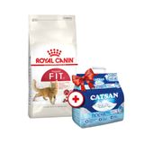 Сухой корм для кошек Royal Canin Fit 32, 4 кг + Catsan 5 л в подарок