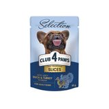 Вологий корм для собак Club 4 Paws Premium Selection pouch 85 г (качка та індичка)