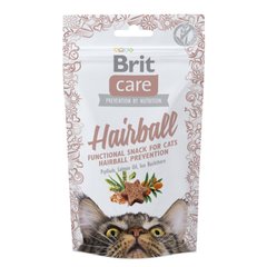 Ласощі для котів Brit Care Functional Snack Hairball 50 г (для виведення шерсті) - masterzoo.ua