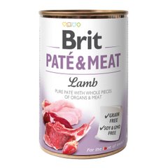 Вологий корм для собак Brit Pate & Meat Lamb 400 г (курка та ягня) - masterzoo.ua