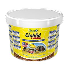 Сухий корм для акваріумних риб Tetra в гранулах «Cichlid Colour» 10 л (для всіх цихлід) - masterzoo.ua