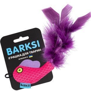 Barksi Рыбка игрушка для кошек 8х5 см - розовый - masterzoo.ua