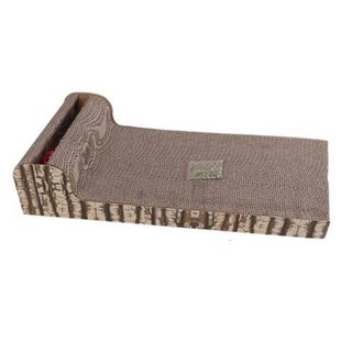 Когтеточка картонная Eastland Лежак 52 x 21 x 12 cм - бежевый - masterzoo.ua