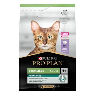 Сухой для стерилизованных кошек ProPlan Sterilised Adult 1+ Renal Plus 3 кг - индейка - masterzoo.ua