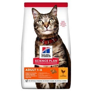Сухой корм для кошек Hill's Science Plan Adult 1-6 15 кг - курица - masterzoo.ua