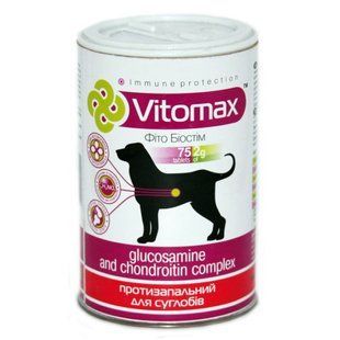 Вітаміни для собак Vitomax Фіто Біостім 75 шт - глюкозамін та хондроїтин - masterzoo.ua