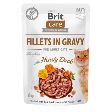 Влажный корм для кошек Brit Care Cat pouch 85g (филе утки в соусе) - masterzoo.ua