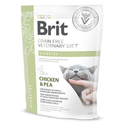 Сухой корм для кошек, при сахарном диабете Brit GF Veterinary Diet Diabetes 400 г (курица) - masterzoo.ua