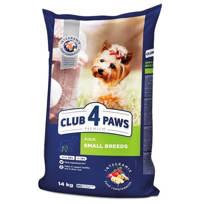 Сухой корм для собак малых пород Club 4 Paws Premium 14 кг (курица) - masterzoo.ua