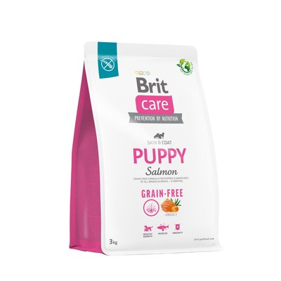 Сухий корм для цуценят Brit Care Dog Grain-free Puppy беззерновий | (лосось) 3 кг - masterzoo.ua