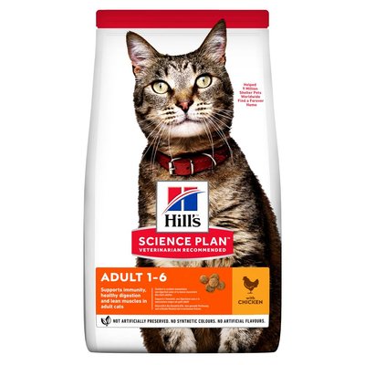Сухой корм для взрослых кошек Hills Science Plan Feline Adult Optimal Care 15 кг (курица) - masterzoo.ua