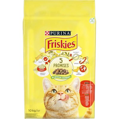 Сухий корм для котів Friskies 10 кг (курка та яловичина) - masterzoo.ua