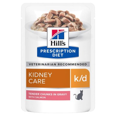 Вологий корм для кішок при захворюваннях нирок Hill's Prescription Diet k/d 85 г (лосось) - masterzoo.ua