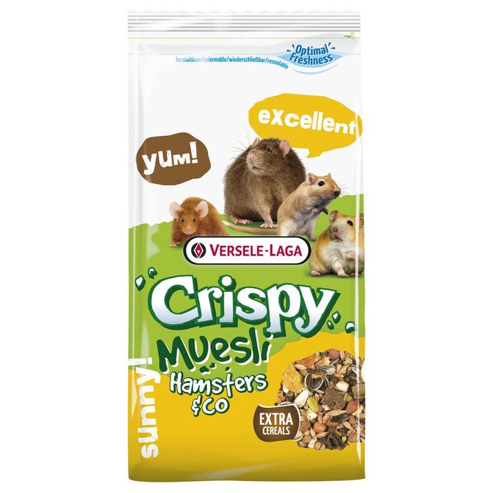 Корм для мелких грызунов Versele-Laga «Crispy Muesli Hamsters & Co» 1 кг - masterzoo.ua