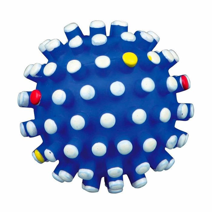 Игрушка для собак Trixie Мяч игольчатый с пищалкой d=6 см (винил, цвета в ассортименте) - masterzoo.ua