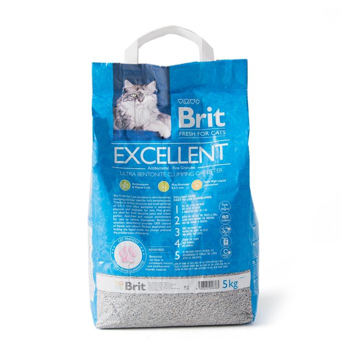 Наполнитель для кошачьего туалета Brit Fresh Excellent 5 кг - бентонитовый - masterzoo.ua