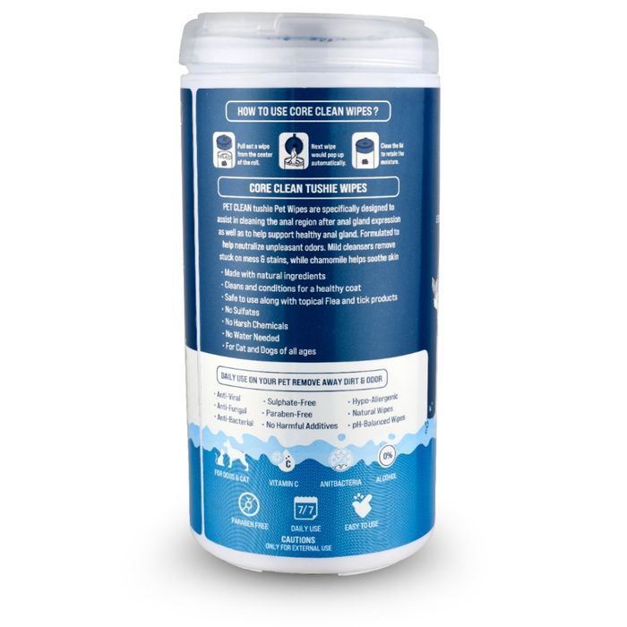 Pet Clean Pet Tushie Wipes салфетки для собак 50 шт - алоэ вера - masterzoo.ua