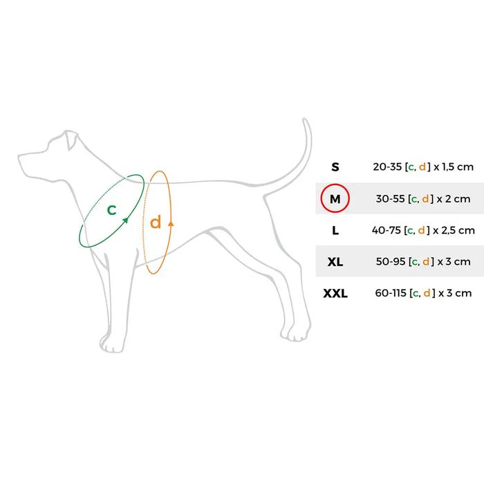 Шлея для собак регульована Amiplay Cotton M 30-55см / 20 мм (чорна) - masterzoo.ua