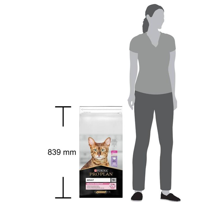Сухий корм для котів Pro Plan Adult 1+ Delicate Digestion 14 кг - індичка - masterzoo.ua