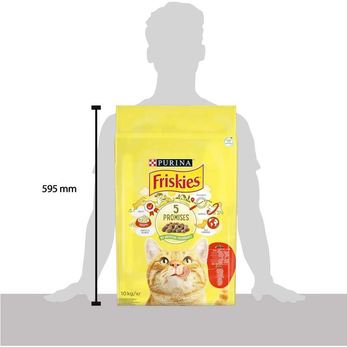 Сухой корм для котов Friskies 10 кг (курица и говядина) - masterzoo.ua