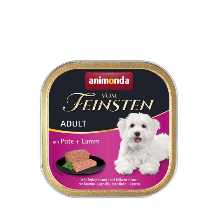 Вологий корм для собак Animonda Vom Feinsten Adult with Turkey + Lamb | 150 г (індичка і ягня) - masterzoo.ua