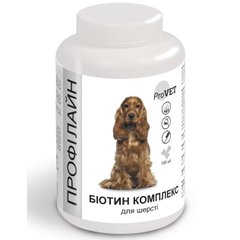 Вітамінно-мінеральна добавка для собак ProVET Профілайн Біотін комплекс 100 табл, 123 г (для шерсті) - masterzoo.ua