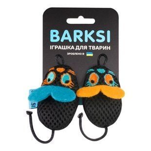Іграшка для котів Barksi Дентал Мишки з дзвіночком 2 шт 6,5х4,5 см - чорний - masterzoo.ua