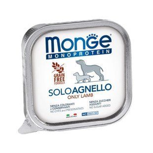 Вологий корм для собак Monge Monoprotein Solo 150 г - ягня - masterzoo.ua