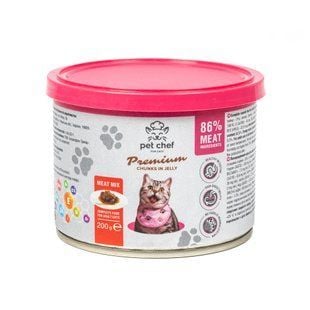 Влажный корм для кошек Pet Chef Premium Chunks in Jelly 200 г - ассорти - masterzoo.ua