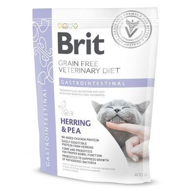 Сухой корм для кошек, при заболеваниях желудочно-кишечного тракта Brit GF Veterinary Diet Gastrointestinal 400 г (сельдь) - masterzoo.ua
