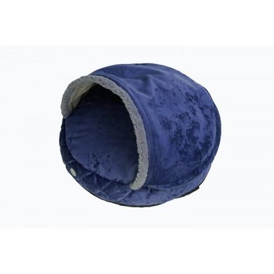 Лежак-норка для собак и котов Cover Plush Royal Blue S d=50 см - masterzoo.ua