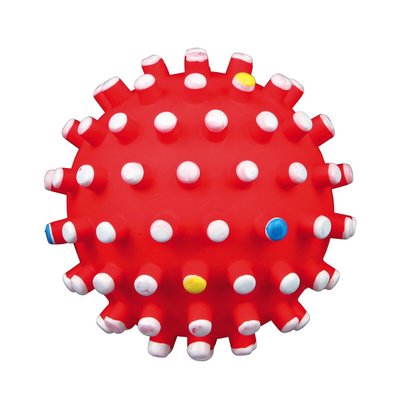 Игрушка для собак Trixie Мяч игольчатый с пищалкой d=10 см (винил, цвета в ассортименте) - 3429 /12080 - masterzoo.ua