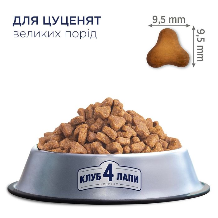 Сухой корм для щенков крупных пород Club 4 Paws Premium 14 кг (курица) - masterzoo.ua