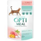 Вологий корм для котів Optimeal pouch 85 г (індичка)