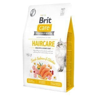 Сухой корм для кошек Brit Care Cat GF Haircare Healthy & Shiny Coat 2 кг - курица и лосось - masterzoo.ua