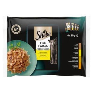 Набір вологого корму для котів Sheba Fine Flakes 4 шт х 85 г - асорті з птиці - masterzoo.ua