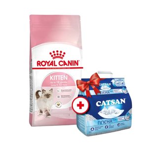 Сухий корм для кошенят Royal Canin Kitten 4 кг + Catsan 5 л у подарунок - masterzoo.ua