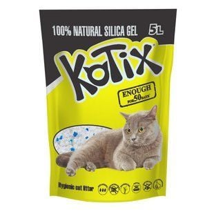 Наповнювач cилікагелевий для котячого туалету Kotix 5 л - без аромату - masterzoo.ua