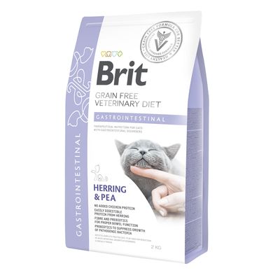 Сухой корм для кошек, при заболеваниях желудочно-кишечного тракта Brit GF Veterinary Diet Gastrointestinal 2 кг (сельдь) - masterzoo.ua