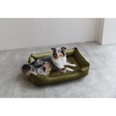 Лежак для собак та котів Harley and Cho Dreamer Velour Olive M 70 x 50 см - masterzoo.ua