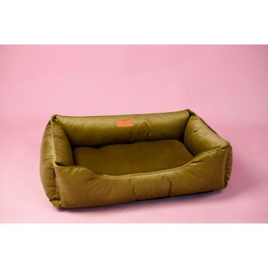 Лежак для собак и котов Harley and Cho Dreamer Velour Olive S 60 x 45 см - masterzoo.ua