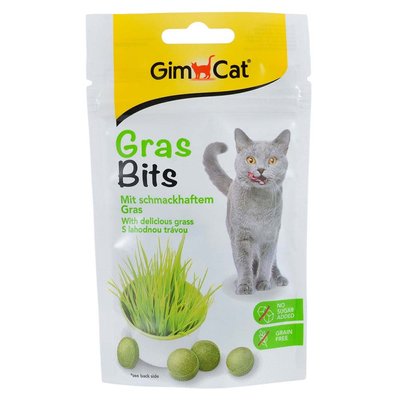 Лакомство для кошек GimCat Gras Bits 40 г (трава) - masterzoo.ua