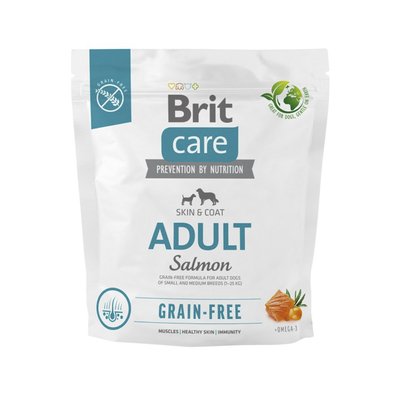 Сухой корм для собак Brit Care Dog Grain-free Adult 1 кг - лосось - masterzoo.ua