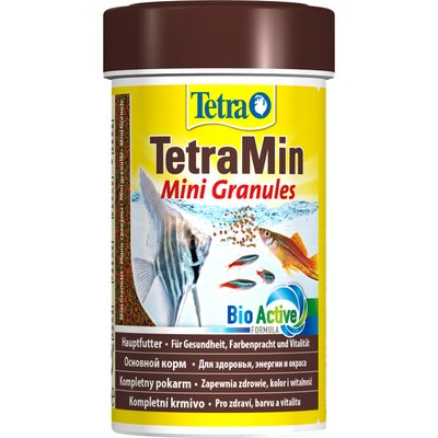 Сухой корм для аквариумных рыб Tetra в гранулах «TetraMin Mini Granules» 100 мл (для всех аквариумных рыб) - masterzoo.ua