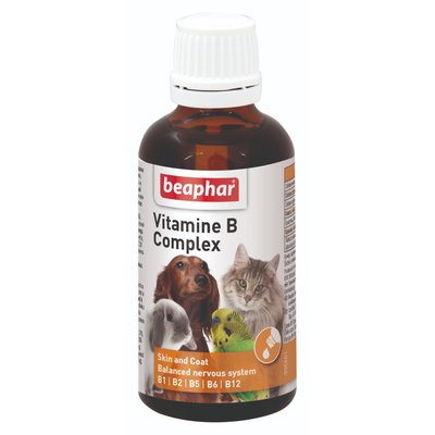 Витамины Beaphar Vitamine B Complex для кошек, собак, грызунов и птиц 50 мл - masterzoo.ua