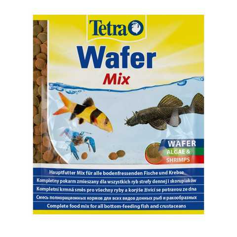TETRA WAFER MIX корм в виде пластинок для донных рыб и ракообразных, 15 г.
