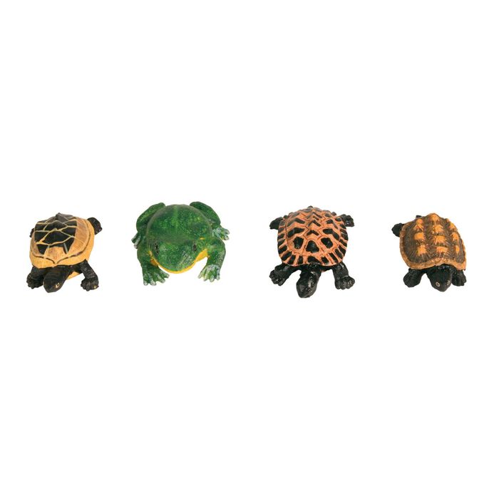 Декорация для аквариума Trixie Лягушки, черепахи, набор 12 шт. (пластик) - masterzoo.ua