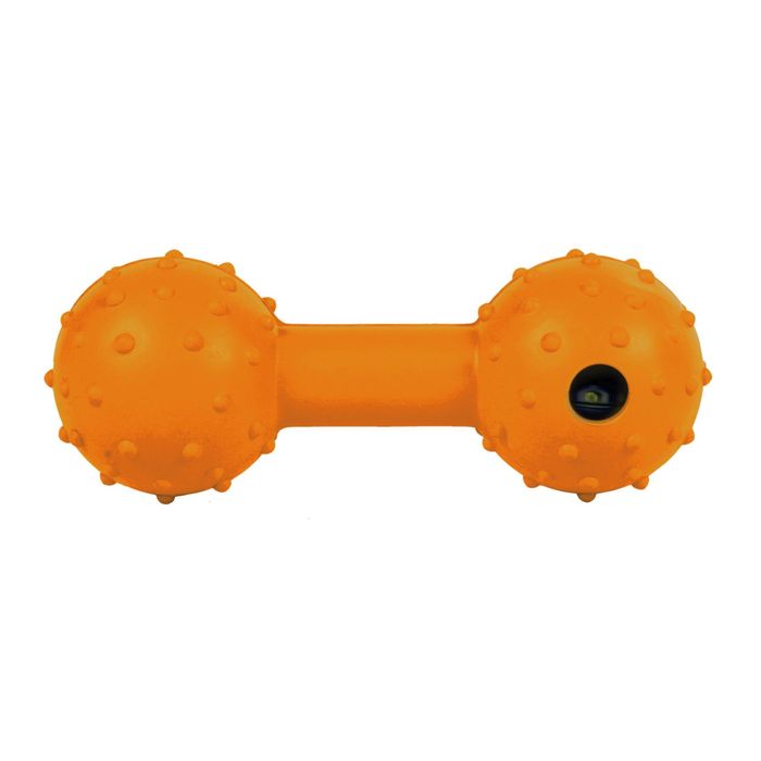 Игрушка для собак Trixie Гантель с колокольчиком 12 см (резина, цвета в ассортименте) - masterzoo.ua